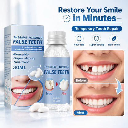 Dental Restoration Kit – Mouldable Dentures for Instant Smile Fix, Temporary Tooth Replacement, Ideal for Halloween & Party Makeup