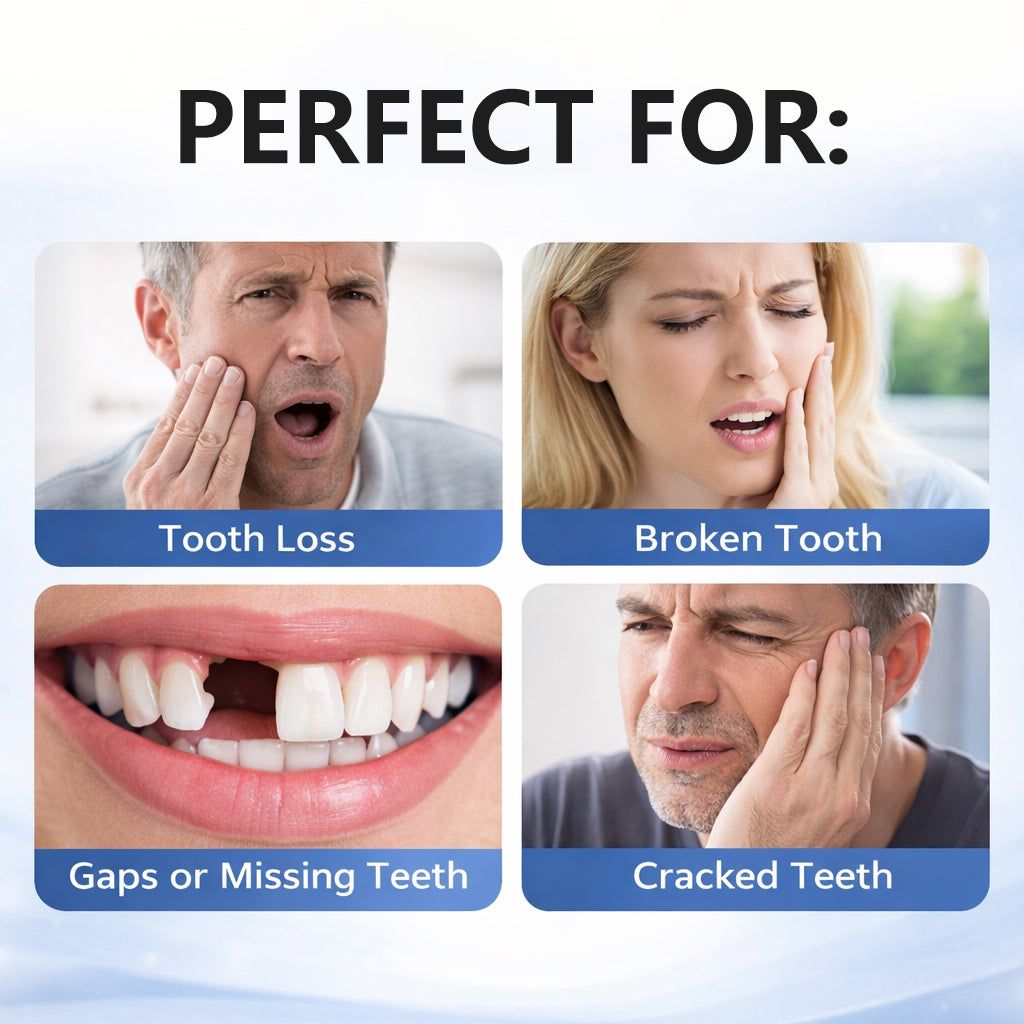 Dental Restoration Kit – Mouldable Dentures for Instant Smile Fix, Temporary Tooth Replacement, Ideal for Halloween & Party Makeup