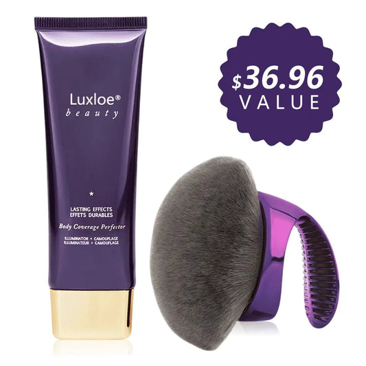 Luxloe® Beauty Body Coverage Perfector 3.5oz + X-Large Buffer Brush