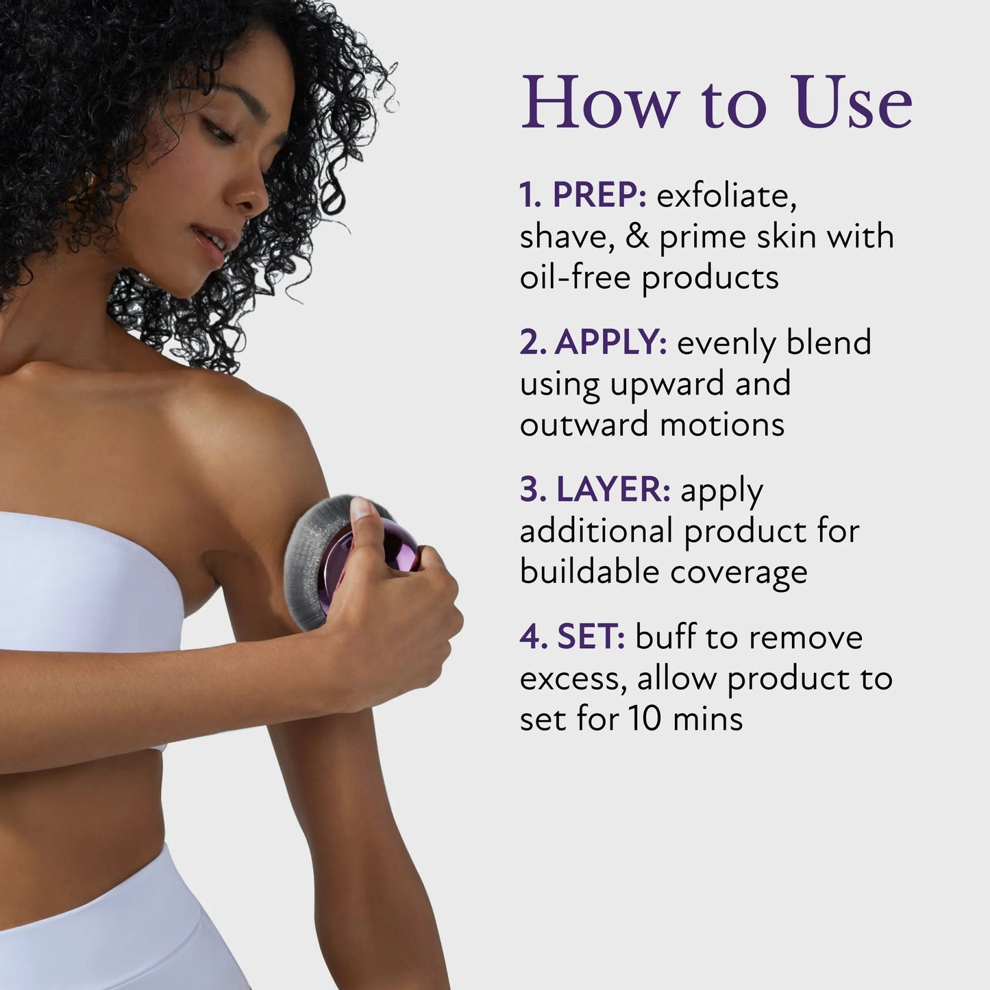 Luxloe® Beauty Body Coverage Perfector 3.5oz + X-Large Buffer Brush