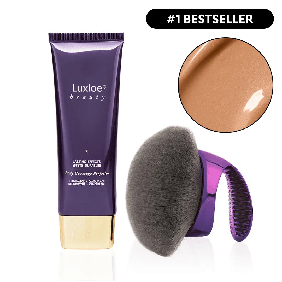 Luxloe® Beauty Body Coverage Perfector 3.5oz + X-Large Buffer Brush