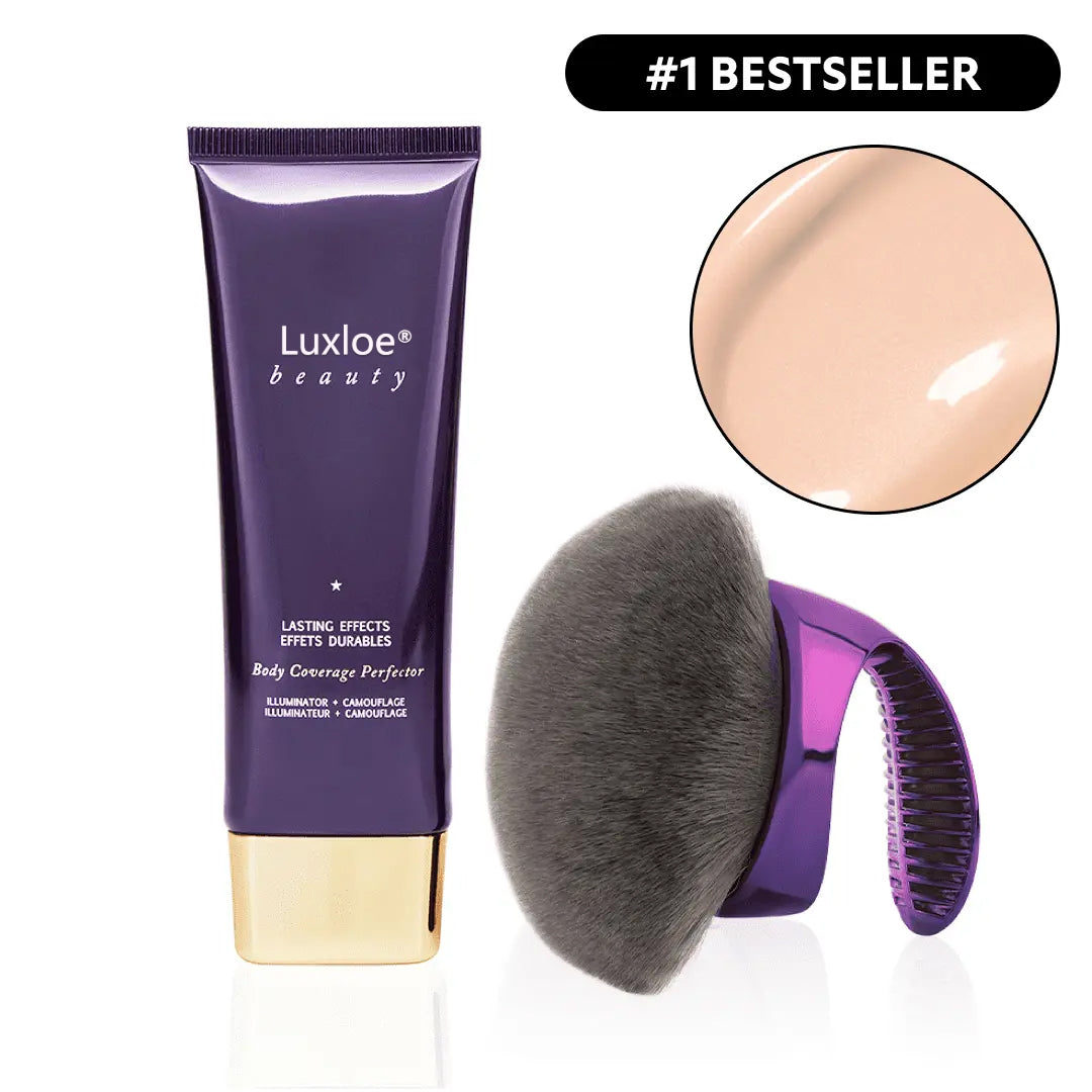 Luxloe® Beauty Body Coverage Perfector 3.5oz + X-Large Buffer Brush